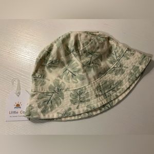 NWT Lauren Conrad 2T-5T children bucket hat monstera print organic cotton